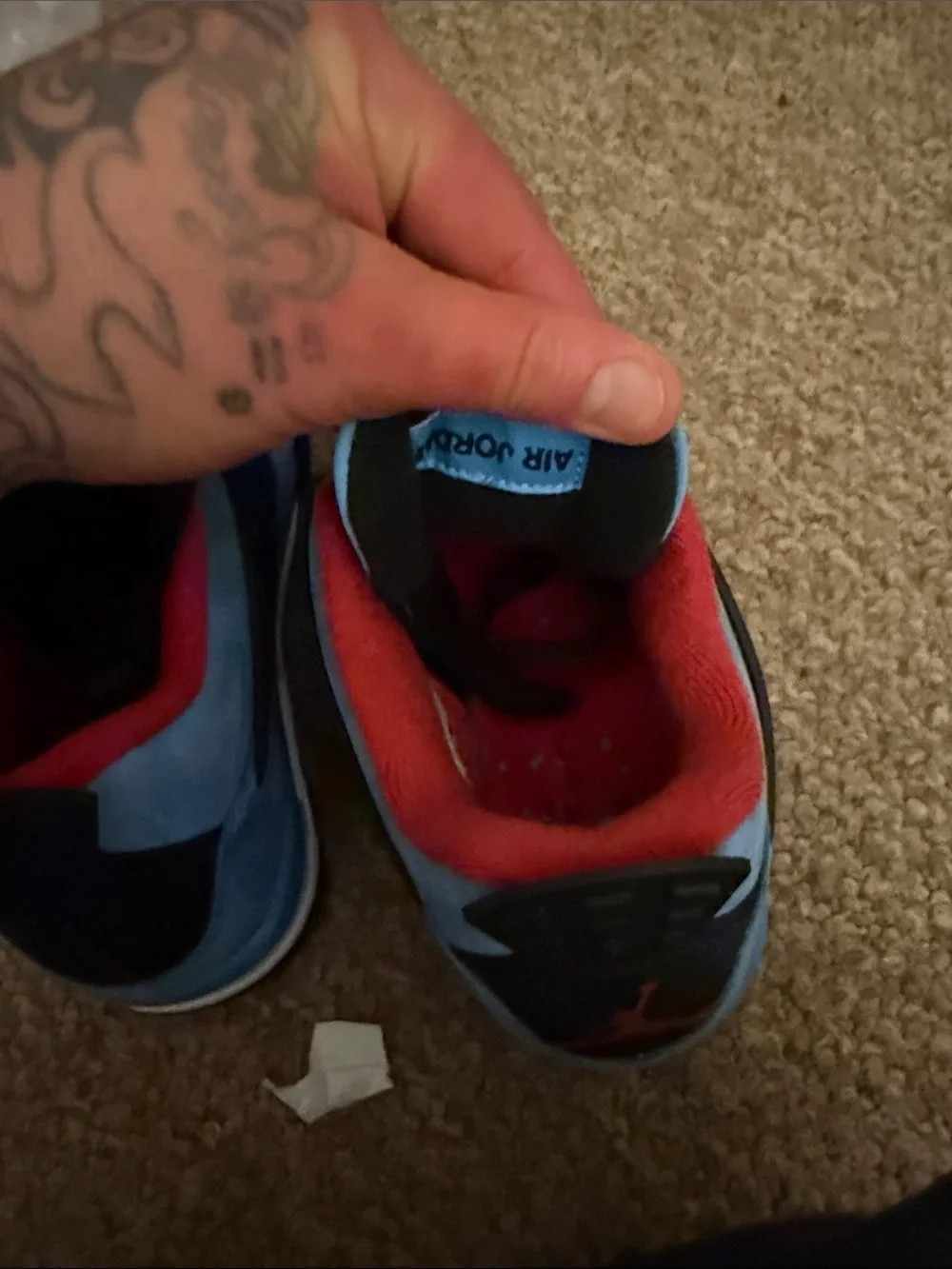Jordan Men’s Sneakers in Light Blue, Red & Black